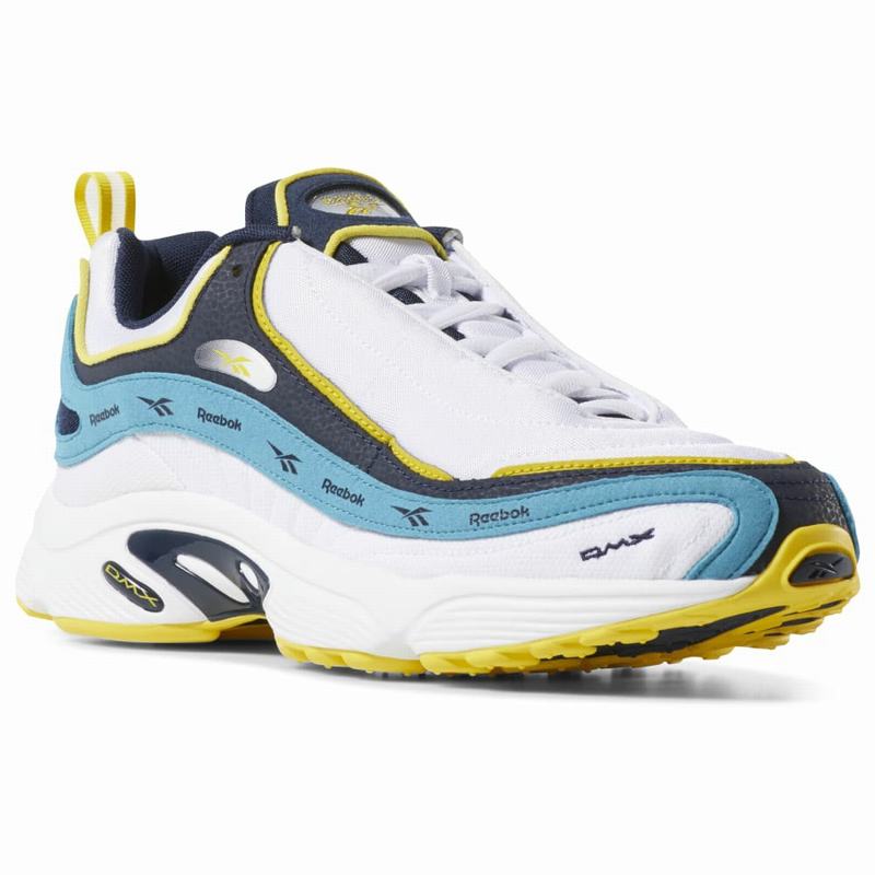 Tenisi Reebok Daytona Dmx Vector Dama Albi/Bleumarin/Galbeni Romania DT5498RO